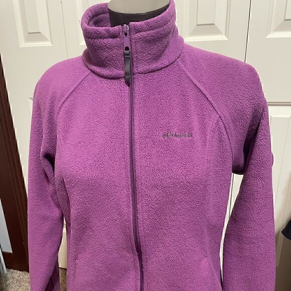 Columbia Lavender Womens Medium Fleece Full Zip Jacket - Picture 1 of 5